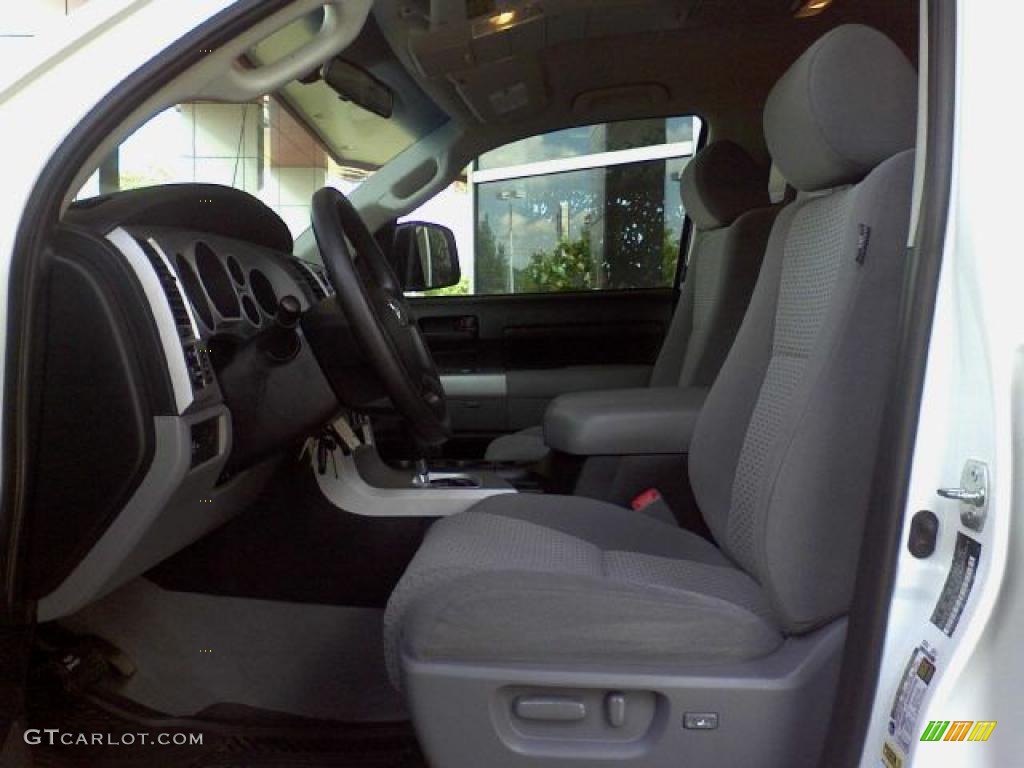 2008 Tundra SR5 Double Cab - Super White / Graphite Gray photo #6