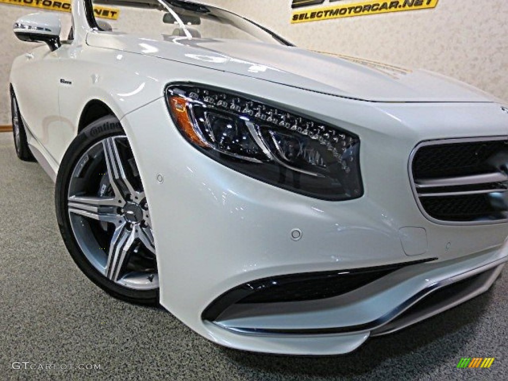 2017 S 63 AMG 4Matic Cabriolet - designo Diamond White Metallic / designo Porcelain/Deep Sea Blue photo #8