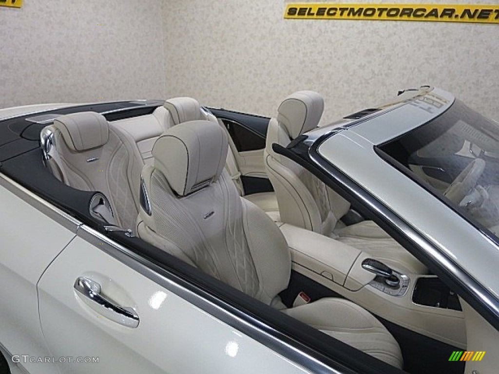 2017 S 63 AMG 4Matic Cabriolet - designo Diamond White Metallic / designo Porcelain/Deep Sea Blue photo #24