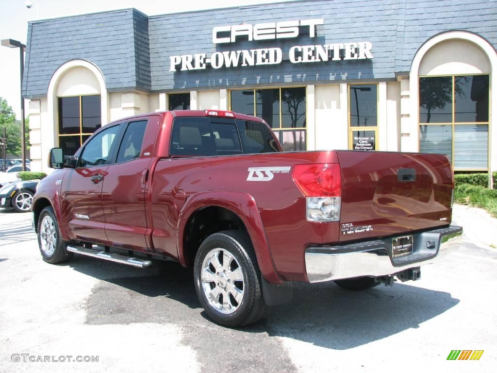 2008 Tundra SR5 TSS Double Cab - Salsa Red Pearl / Beige photo #5