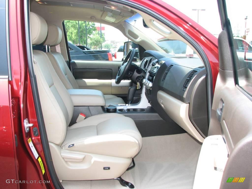 2008 Tundra SR5 TSS Double Cab - Salsa Red Pearl / Beige photo #9