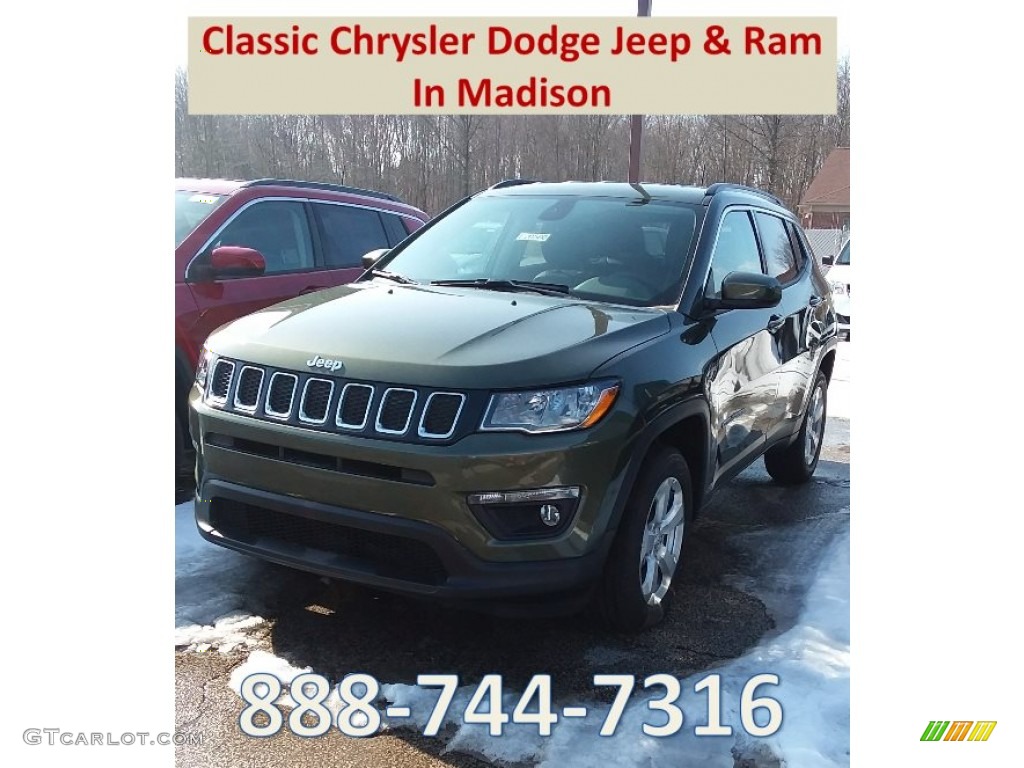 2018 Compass Latitude 4x4 - Olive Green Pearl / Black photo #1