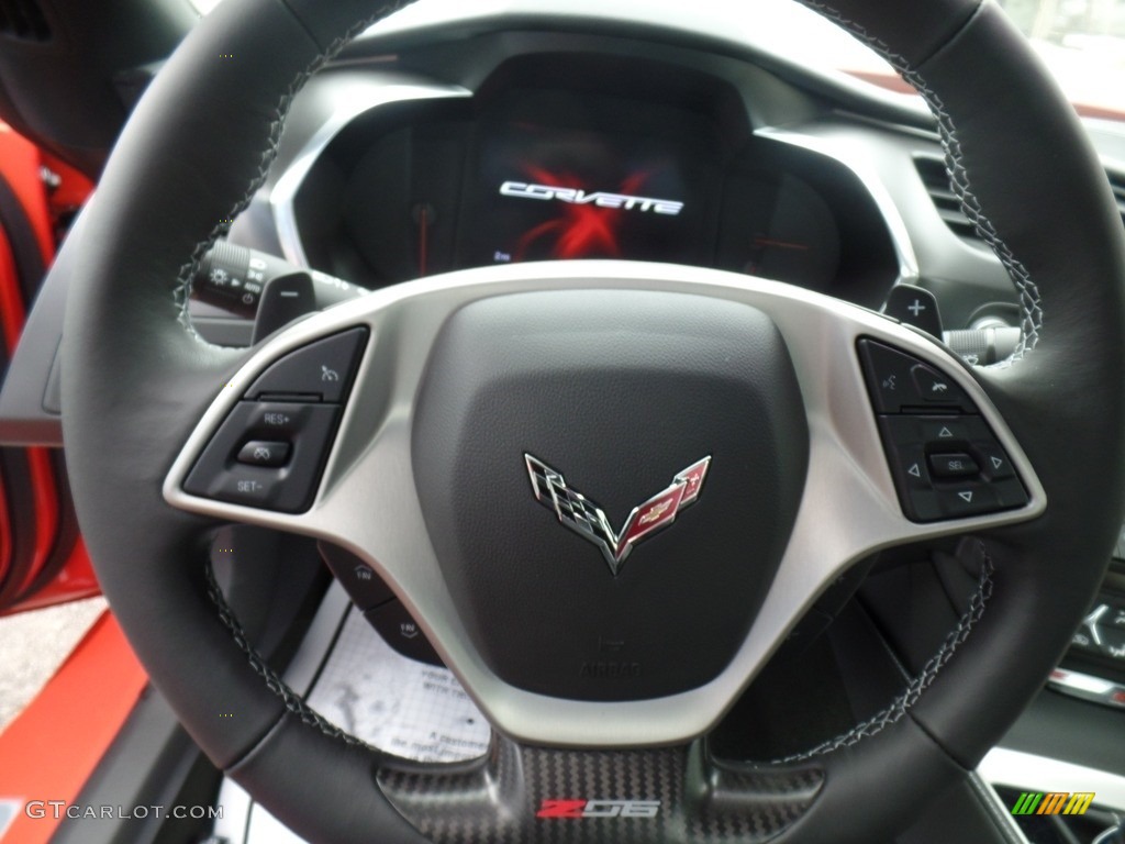 2019 Chevrolet Corvette Z06 Coupe Black Steering Wheel Photo #125445760