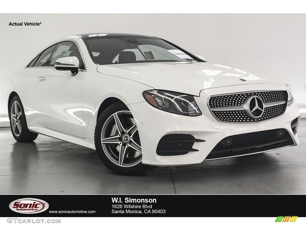 2018 E 400 Coupe - Polar White / Black photo #1