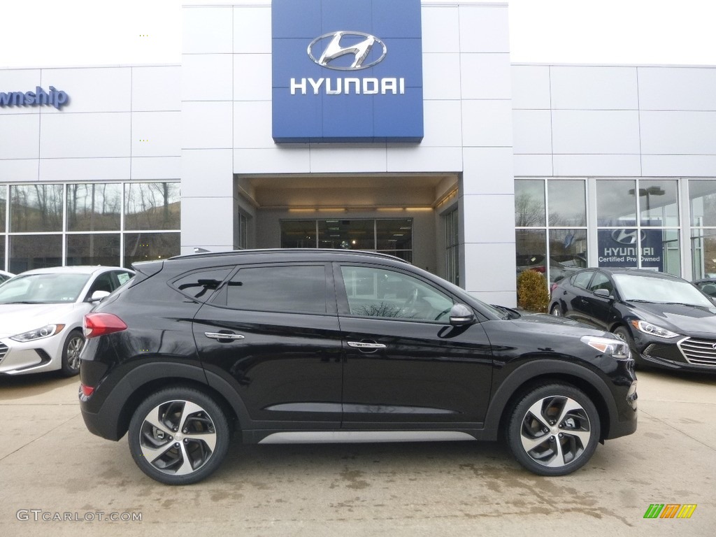 2018 Tucson Limited AWD - Black Noir Pearl / Black photo #1