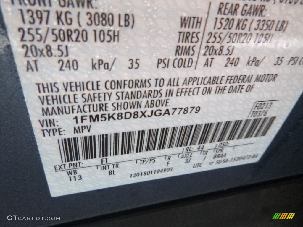 2018 Explorer XLT 4WD - Blue Metallic / Medium Stone photo #13