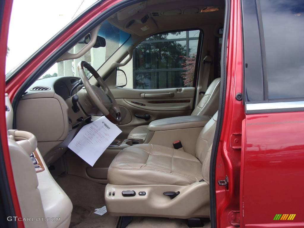 2001 Navigator 4x4 - Laser Red Metallic / Medium Parchment photo #16