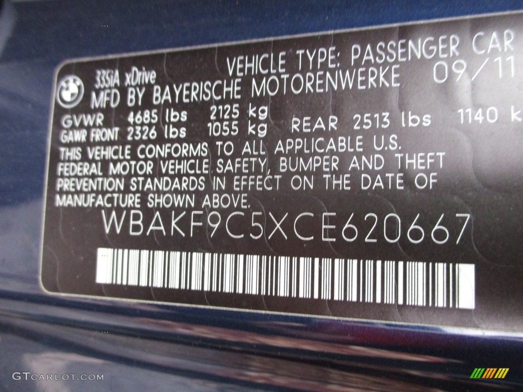 2012 3 Series 335i xDrive Coupe - Deep Sea Blue Metallic / Saddle Brown photo #19