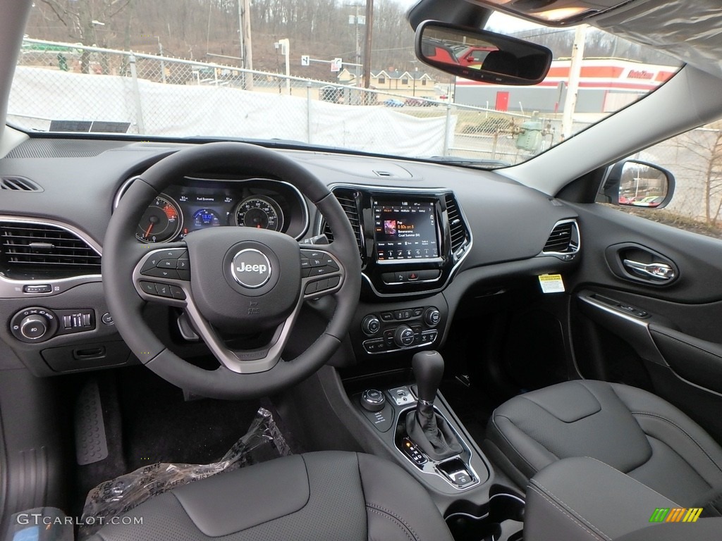 Black Interior 2019 Jeep Cherokee Limited 4x4 Photo #125456079