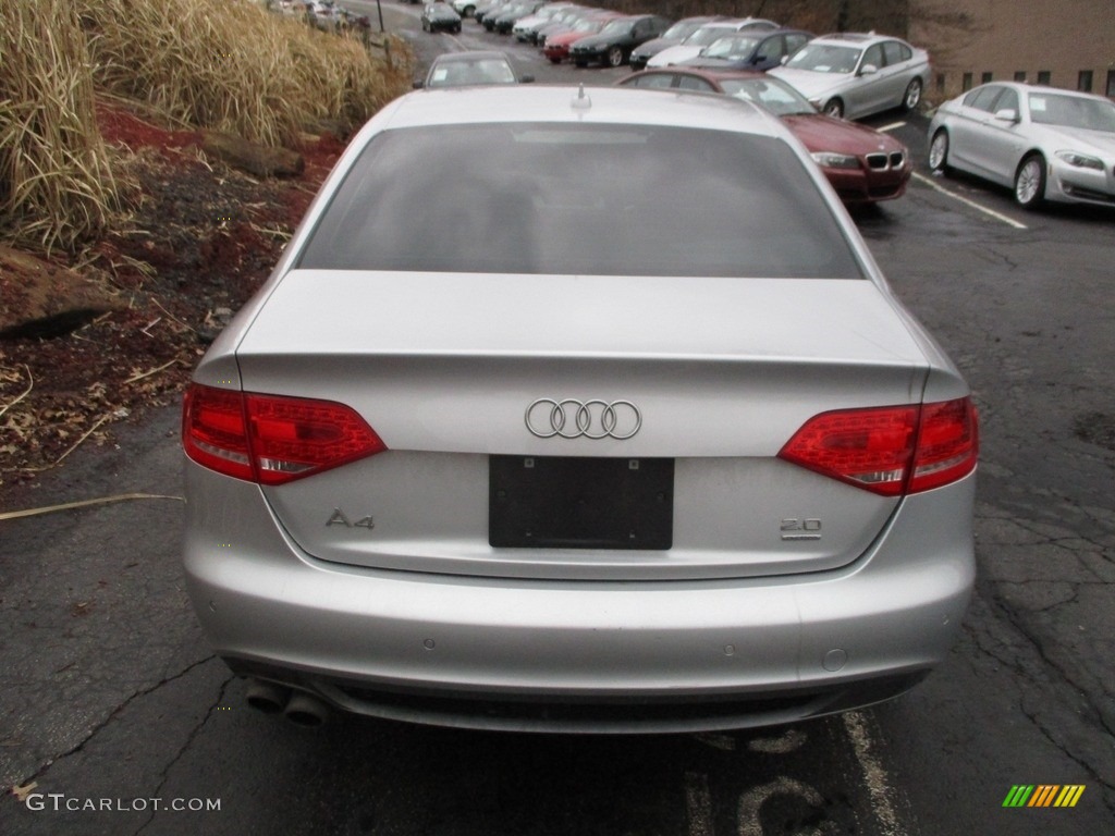 2012 A4 2.0T quattro Sedan - Ice Silver Metallic / Light Gray photo #4