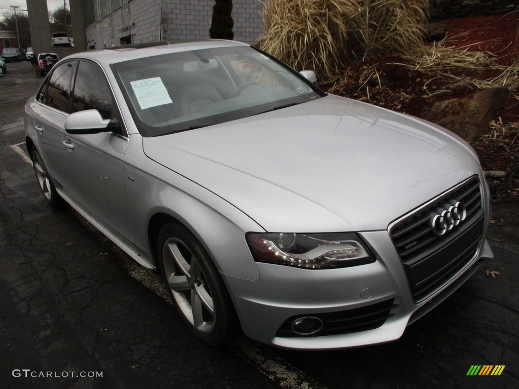 2012 A4 2.0T quattro Sedan - Ice Silver Metallic / Light Gray photo #9