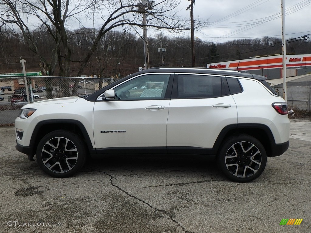 Pearl White Tri–Coat 2018 Jeep Compass Limited 4x4 Exterior Photo #125457375