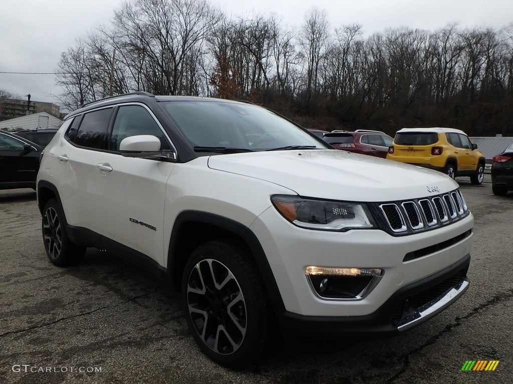 Pearl White Tri–Coat 2018 Jeep Compass Limited 4x4 Exterior Photo #125457498