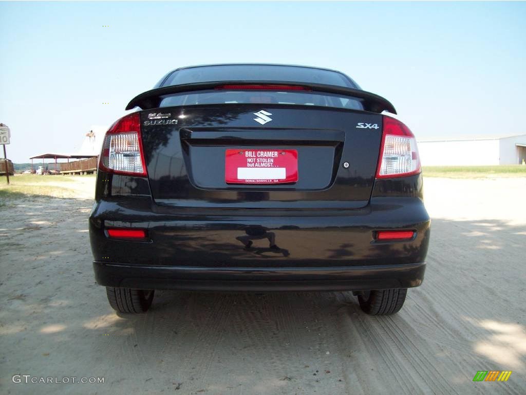 2008 SX4 Sport Sedan - Black Pearl Metallic / Black photo #4