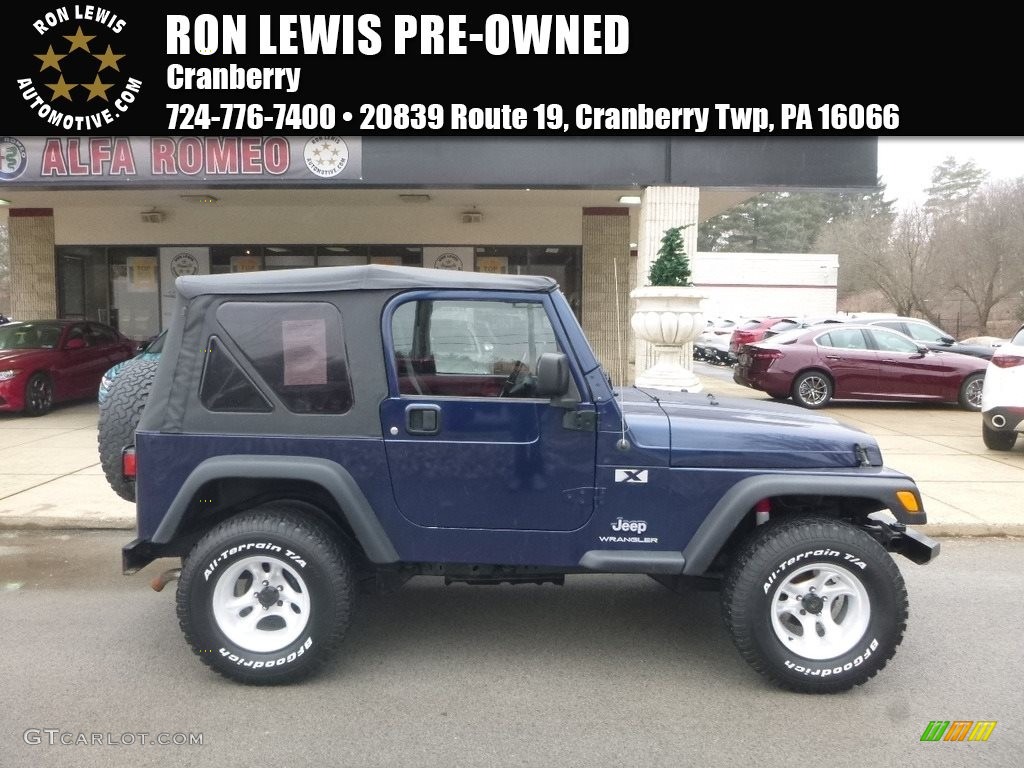 2004 Wrangler X 4x4 - Patriot Blue Pearl / Dark Slate Gray photo #1