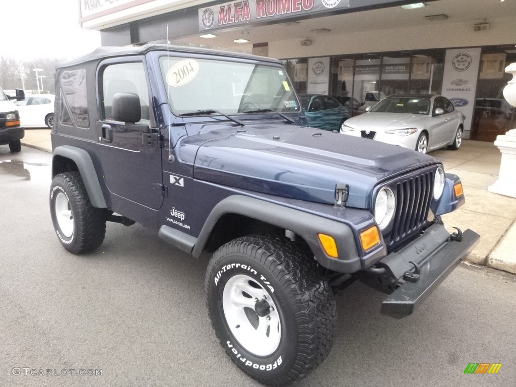 2004 Wrangler X 4x4 - Patriot Blue Pearl / Dark Slate Gray photo #3