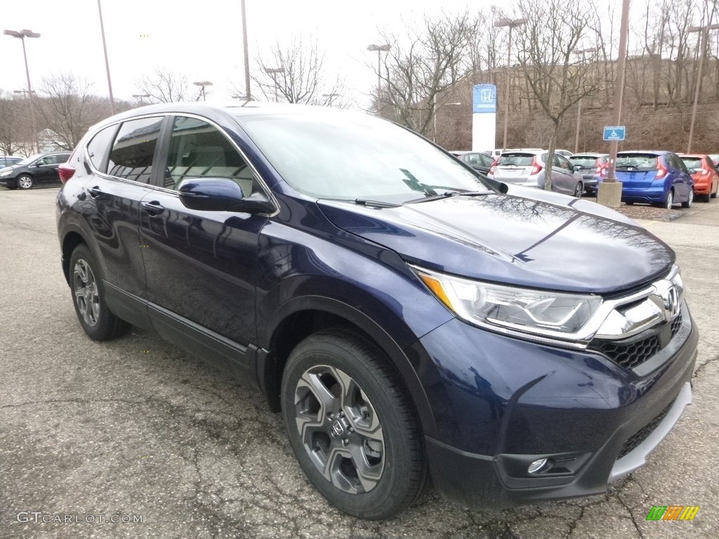 2018 CR-V EX AWD - Obsidian Blue Pearl / Gray photo #5