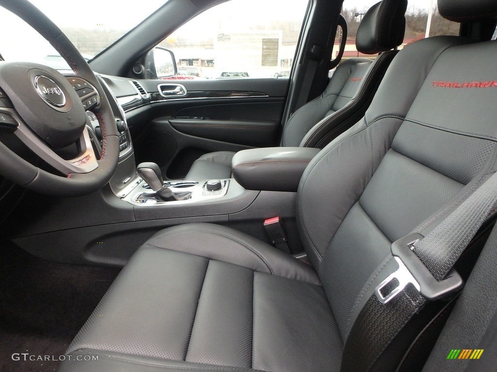 Black/Ruby Red Interior 2018 Jeep Grand Cherokee Trailhawk 4x4 Photo #125461569