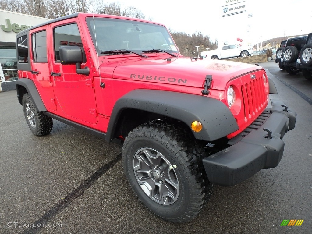 Firecracker Red 2018 Jeep Wrangler Unlimited Rubicon 4x4 Exterior Photo #125462496