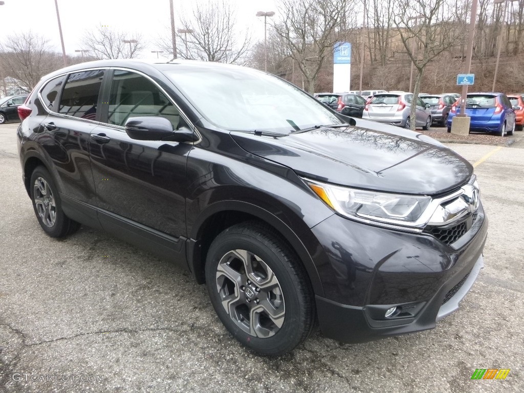 2018 CR-V EX AWD - Obsidian Blue Pearl / Gray photo #5