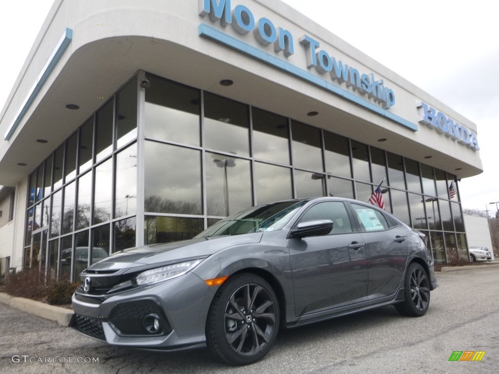 2018 Civic Sport Touring Hatchback - Polished Metal Metallic / Black photo #1