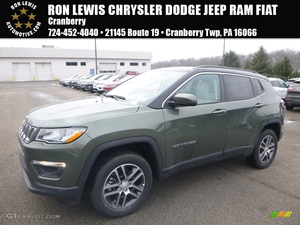 2018 Compass Latitude 4x4 - Olive Green Pearl / Black/Ski Gray photo #1