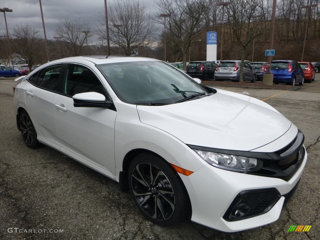 2018 Civic Si Sedan - White Orchid Pearl / Black photo #5