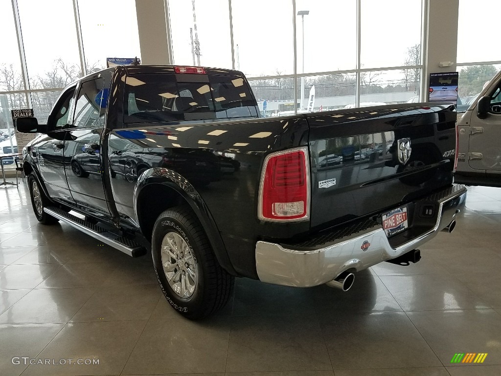 2018 1500 Laramie Crew Cab 4x4 - Brilliant Black Crystal Pearl / Black photo #4