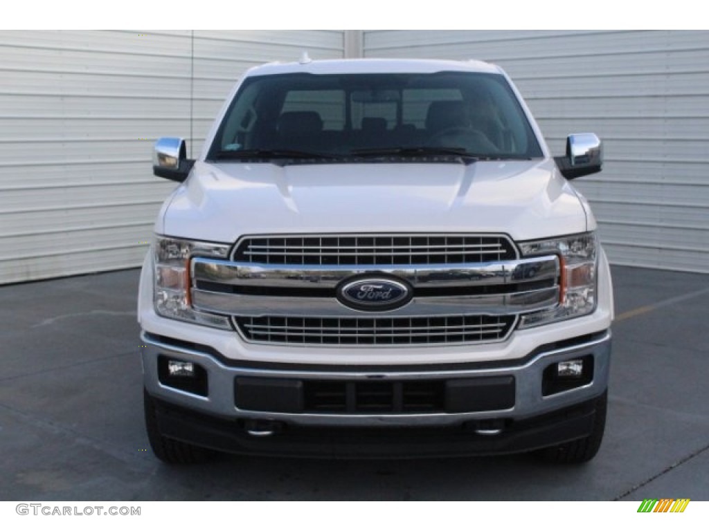 2018 F150 Lariat SuperCrew 4x4 - White Platinum / Black photo #2
