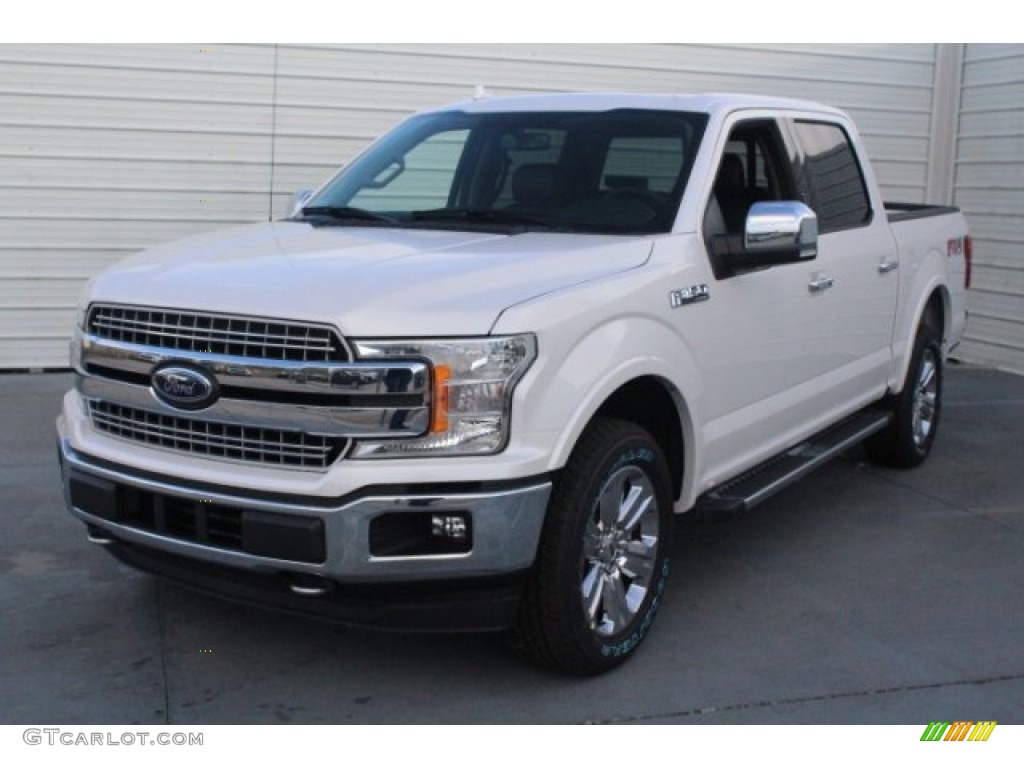 2018 F150 Lariat SuperCrew 4x4 - White Platinum / Black photo #3