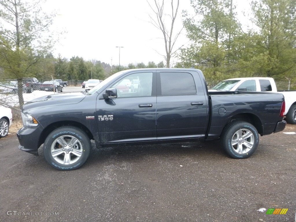 2018 1500 Sport Crew Cab 4x4 - Maximum Steel Metallic / Black photo #2