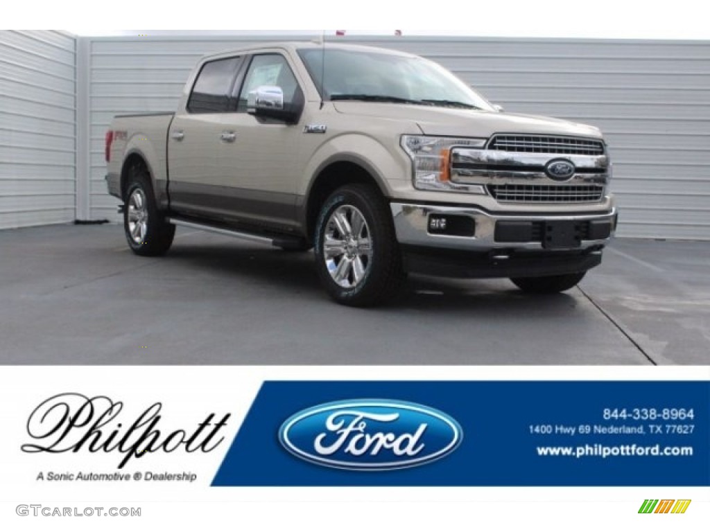 2018 F150 Lariat SuperCrew 4x4 - White Gold / Black photo #1