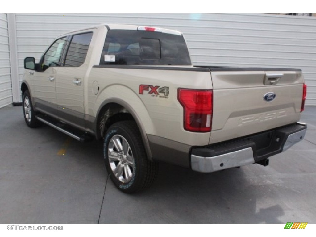 2018 F150 Lariat SuperCrew 4x4 - White Gold / Black photo #8