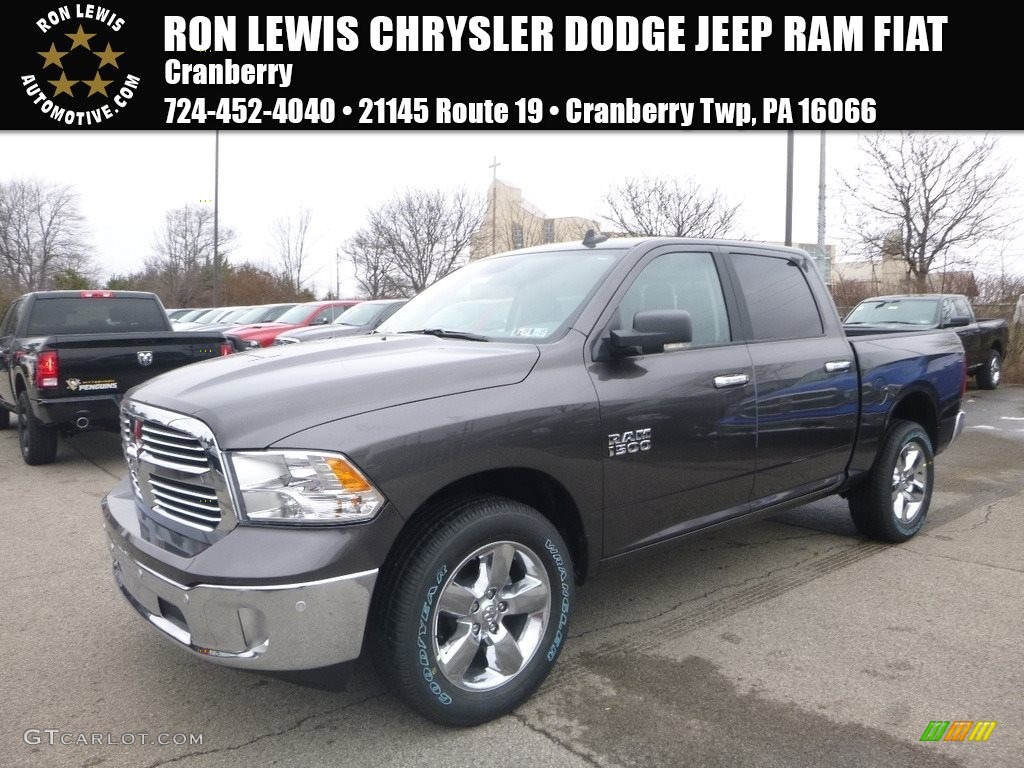 2018 1500 Big Horn Crew Cab 4x4 - Granite Crystal Metallic / Black/Diesel Gray photo #1