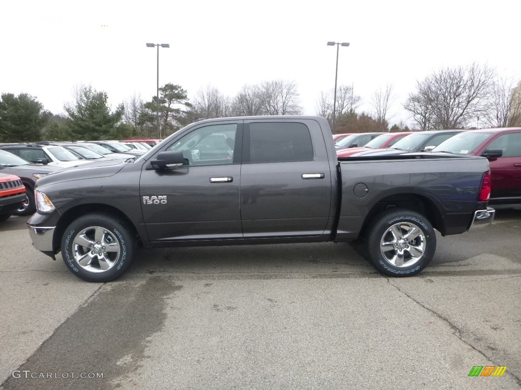 2018 1500 Big Horn Crew Cab 4x4 - Granite Crystal Metallic / Black/Diesel Gray photo #2