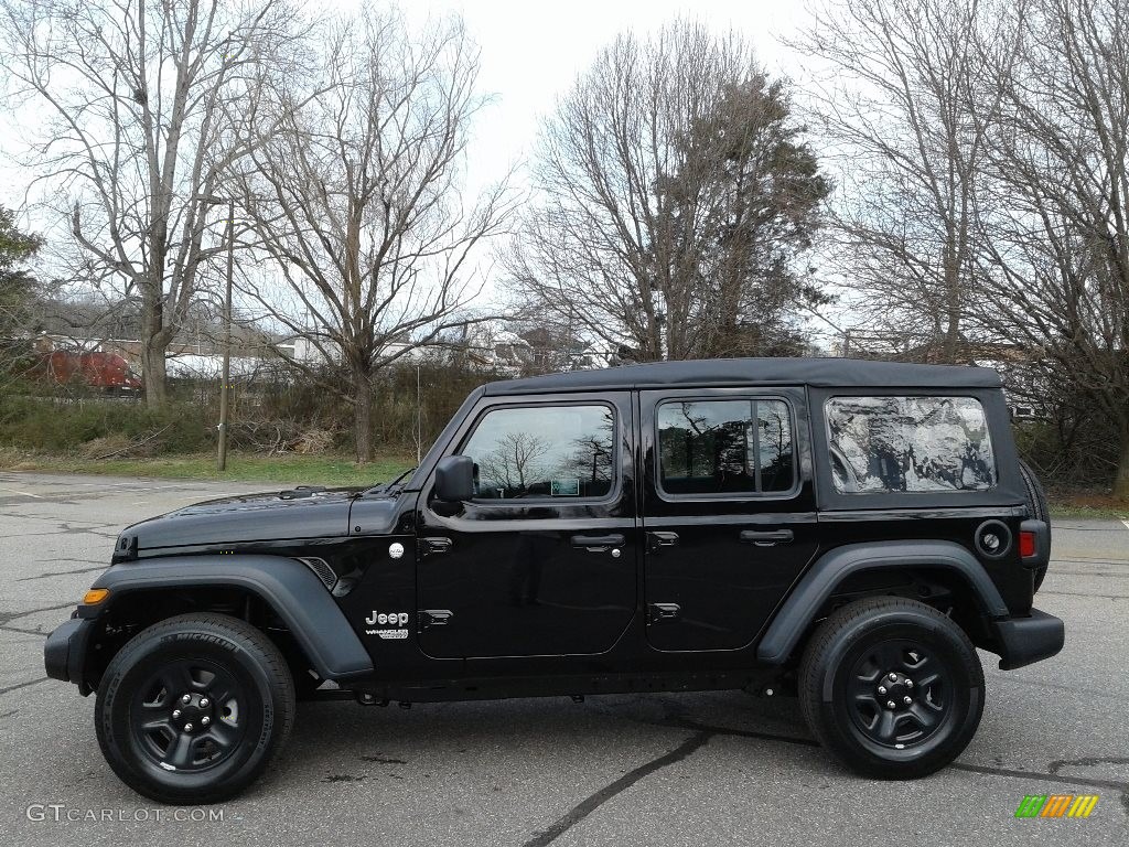Black 2018 Jeep Wrangler Unlimited Sport 4x4 Exterior Photo #125474025