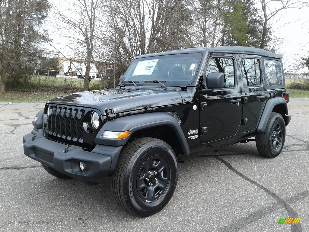 Black 2018 Jeep Wrangler Unlimited Sport 4x4 Exterior Photo #125474049