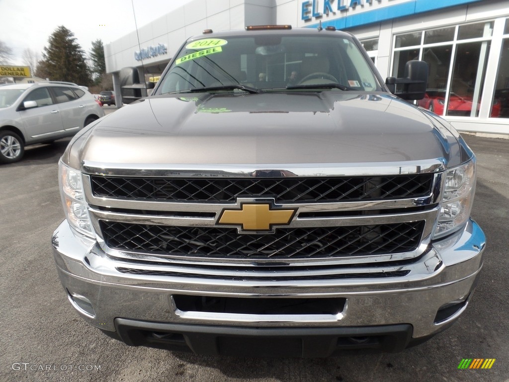 2014 Silverado 3500HD LTZ Crew Cab 4x4 - Mocha Steel Metallic / Light Titanium/Dark Titanium photo #2