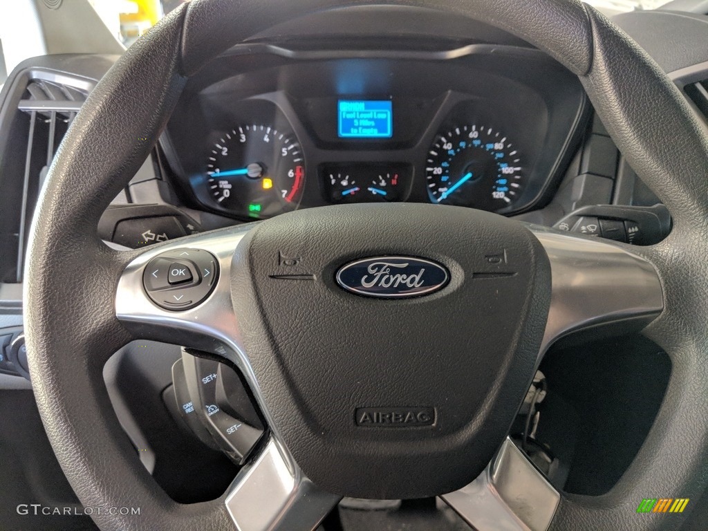 2017 Ford Transit Wagon XLT 350 MR Long Charcoal Black Steering Wheel Photo #125476725