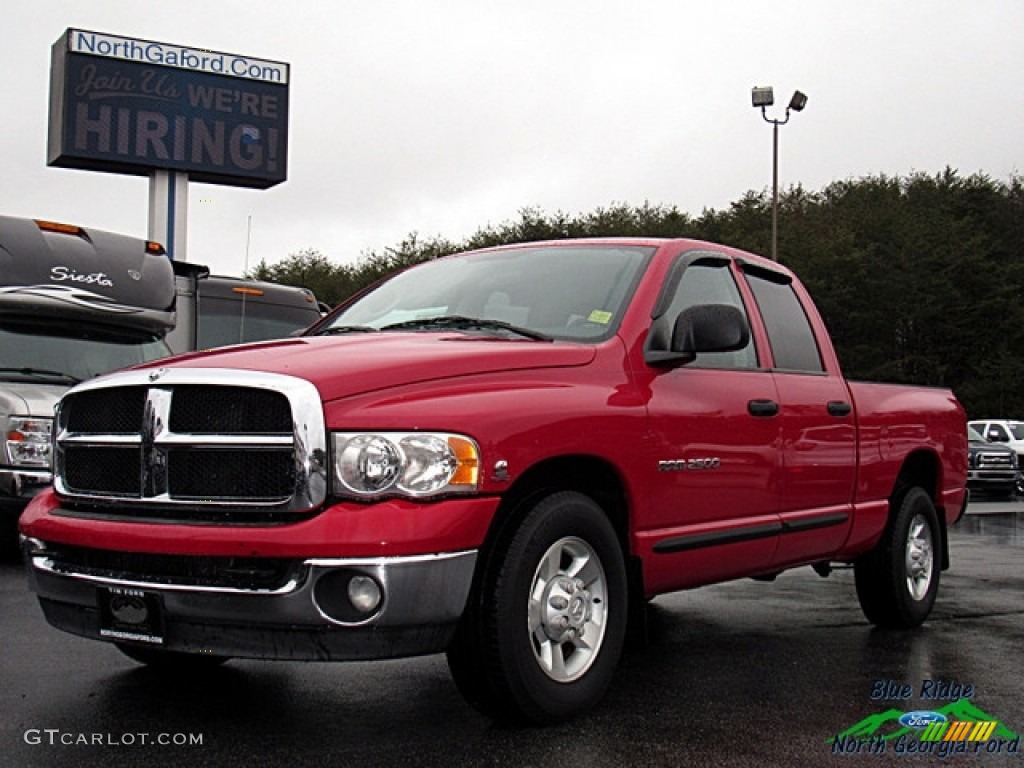 2005 Ram 2500 SLT Quad Cab - Deep Molten Red Pearl / Dark Slate Gray photo #1