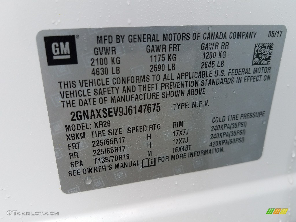 2018 Equinox LT AWD - Summit White / Jet Black photo #8