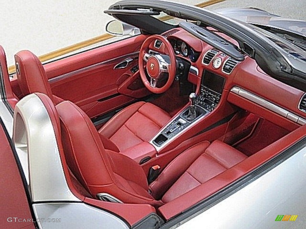 2013 Boxster S - Platinum Silver Metallic / Carrera Red Natural Leather photo #18