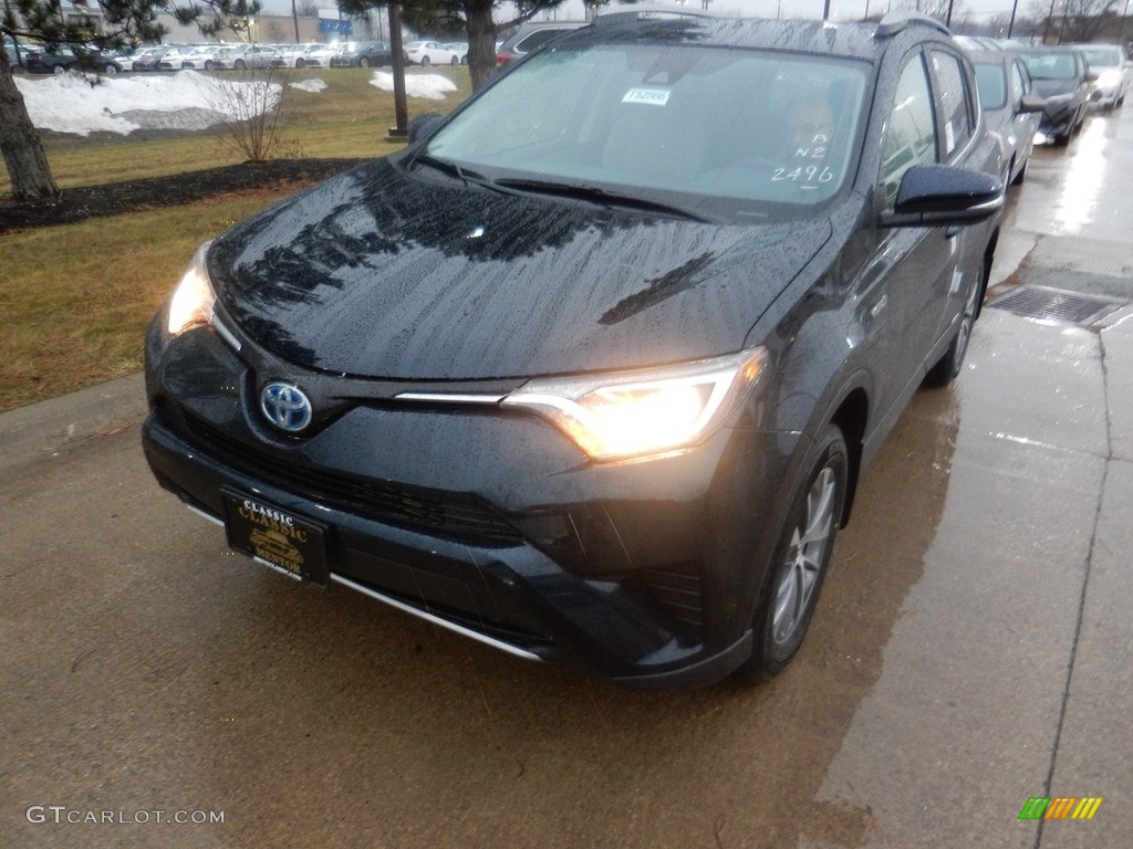 2018 RAV4 XLE AWD Hybrid - Galactic Aqua Mica / Ash photo #1