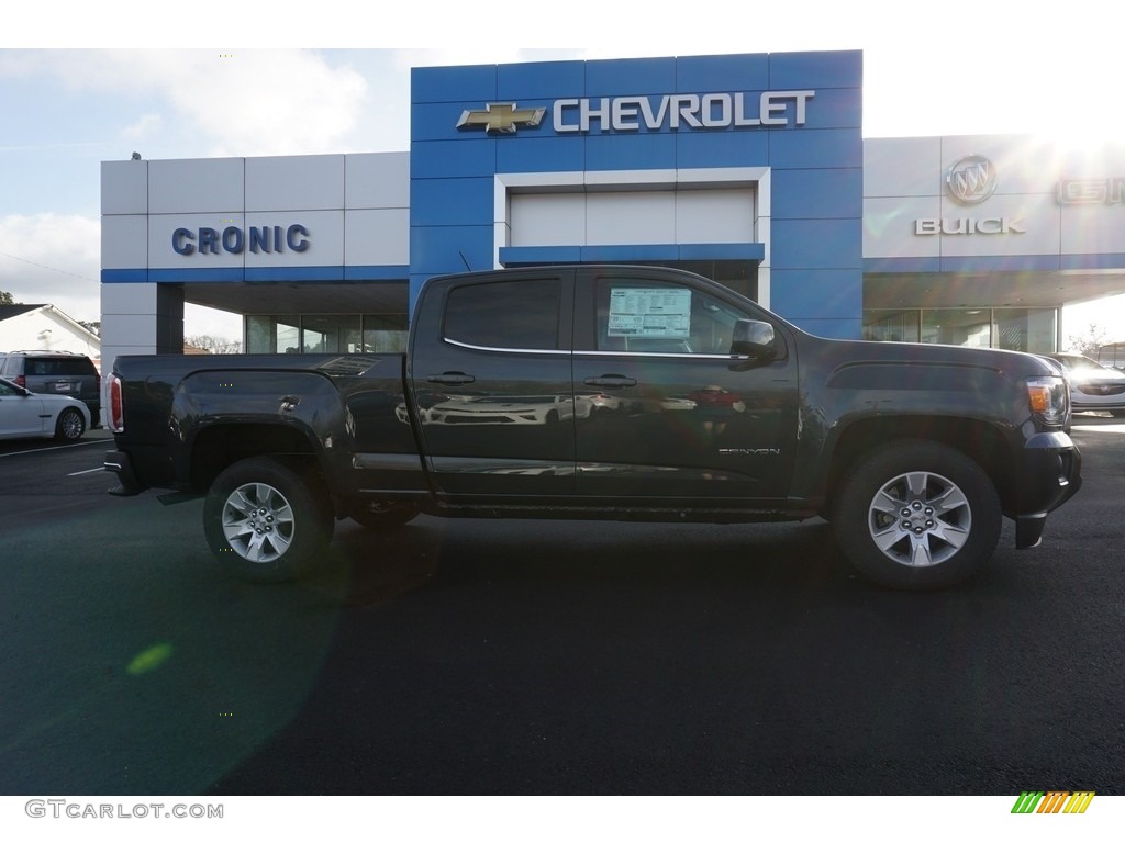 2018 Canyon SLE Crew Cab - Dark Slate Metallic / Jet Black photo #10