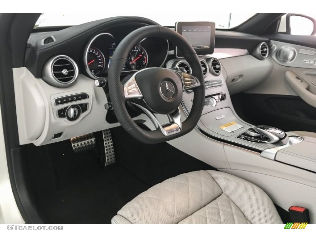 2018 Mercedes-Benz C 63 S AMG Cabriolet Crystal Grey/Black Dashboard Photo #125494971