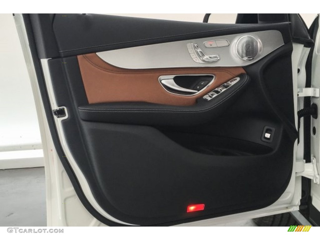2018 Mercedes-Benz GLC AMG 43 4Matic Saddle Brown/Black Door Panel Photo #125495618
