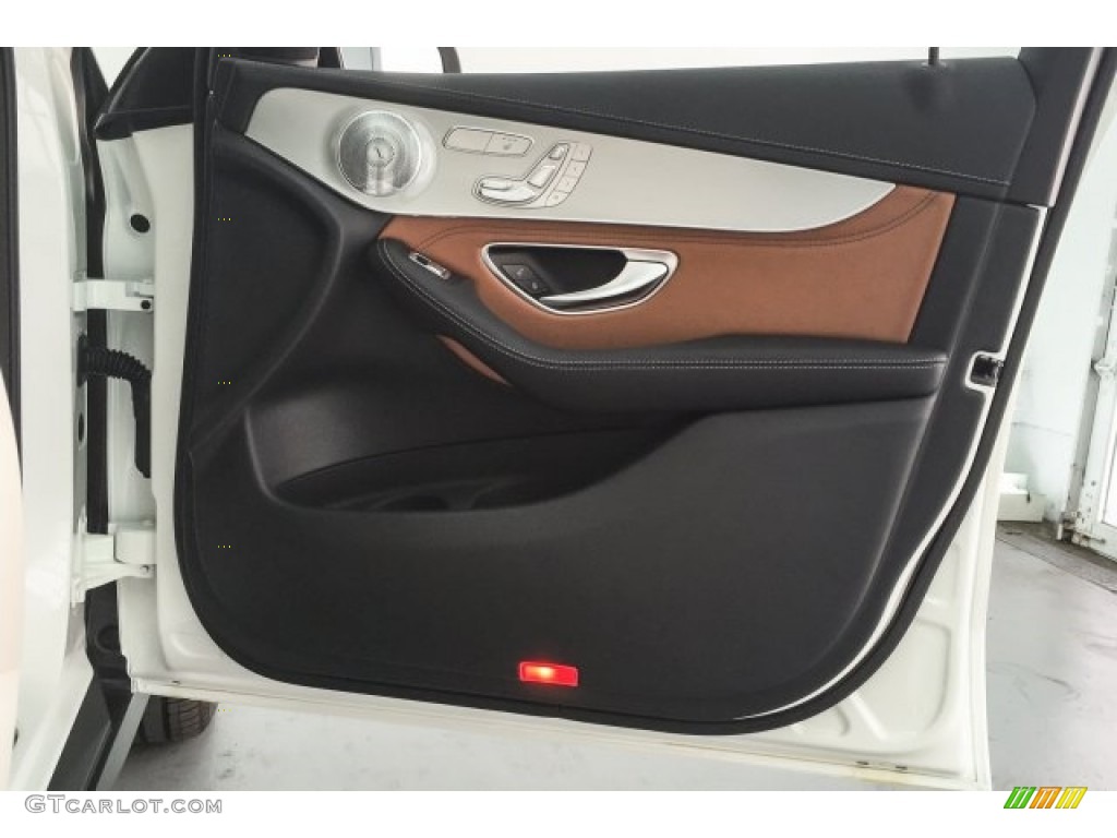 2018 Mercedes-Benz GLC AMG 43 4Matic Saddle Brown/Black Door Panel Photo #125495729