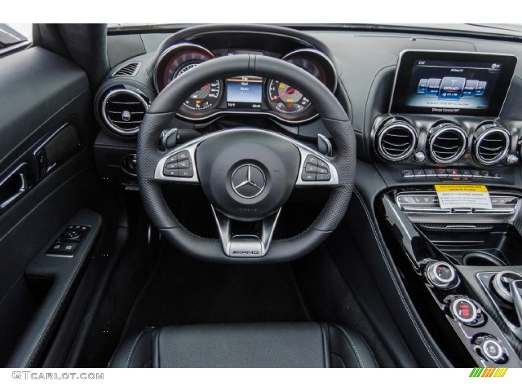 2018 Mercedes-Benz AMG GT Roadster Black Steering Wheel Photo #125500127