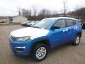 2018 Laser Blue Pearl Jeep Compass Sport 4x4  photo #1