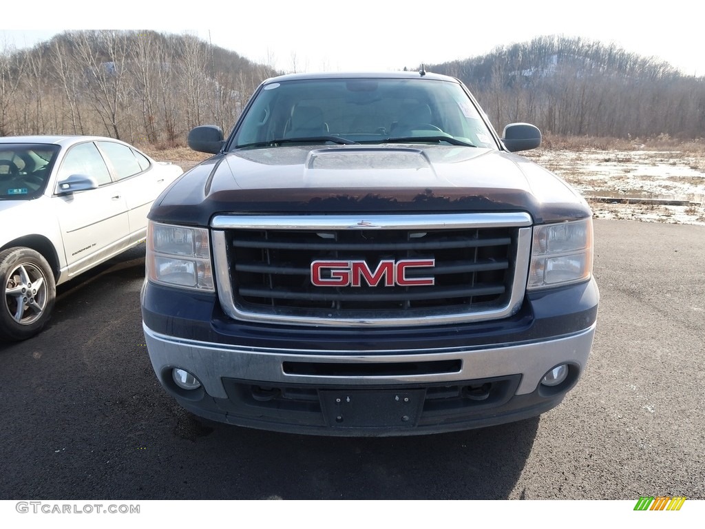 2009 Sierra 1500 SLE Crew Cab 4x4 - Midnight Blue Metallic / Dark Titanium/Light Titanium photo #2